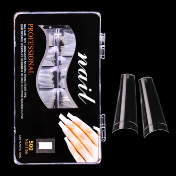 

500Pcs Tips False Half French Acrylic Gel UV Artificial Tools Manicure Nail Art