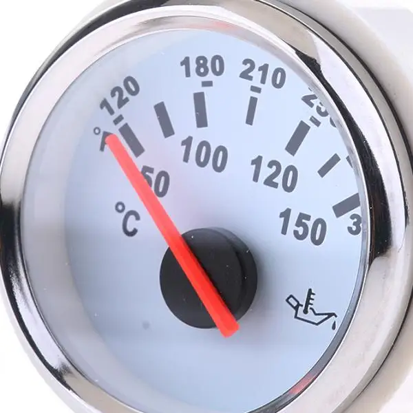 52mm 2'' 9-32V 50-150 Celsius Degree Marine Boat Oil Temperature Gauge Waterproof  Anti-fog Function Dust-proof Grade Gauge