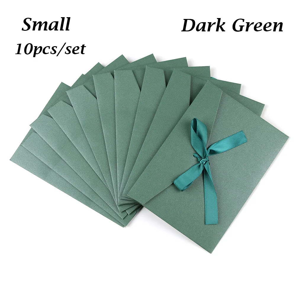 Dark Green 10 шт./компл. красивые Винтаж конверт Творческий конвертов из крафт-бумаги DIY декоративный конверт маленькая Бумага школьные канцелярские принадлежности - Цвет: Dark Green