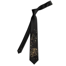 Новые мужские модные оригинальные черные солнцезащитные и лунные Галстуки со звездами ручная Униформа с вышивкой аксессуары для рубашек галстук