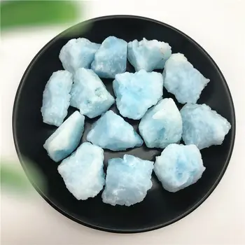 

1PC Natural Quartz Crystal Blue Vein Aragonite Mineral Reiki Stones Specimen Decor Natural Stones and Minerals