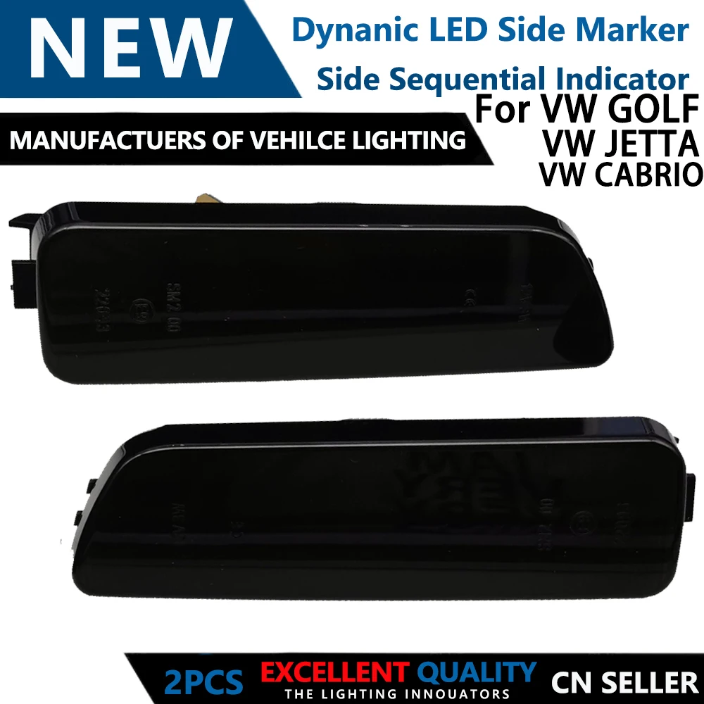 1 пара бампер маркер боковой светильник Поворотная сигнальная лампа черный для VW
