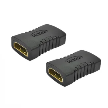 

10pcs/lot High Quality Black 1.4V HDMI Female to HDMI Female Connector HDMI Cable Cord Extension Adapter Converter