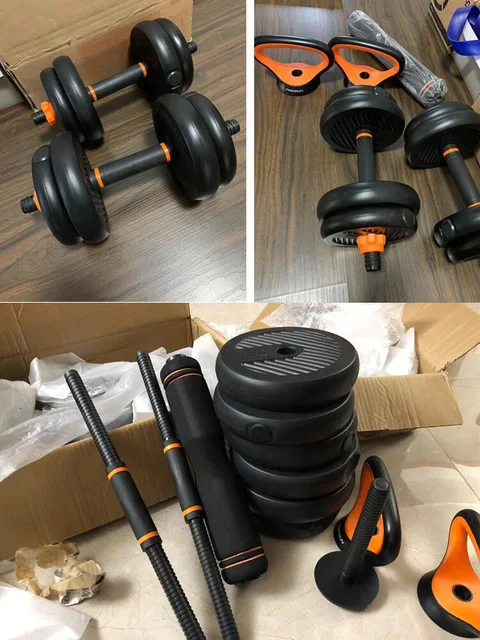 Dumbbell Set Home Gym Equipment Barbell Kettlebell Adjustable Weights Kit for Fitness 15kg 24kg 40kg 4
