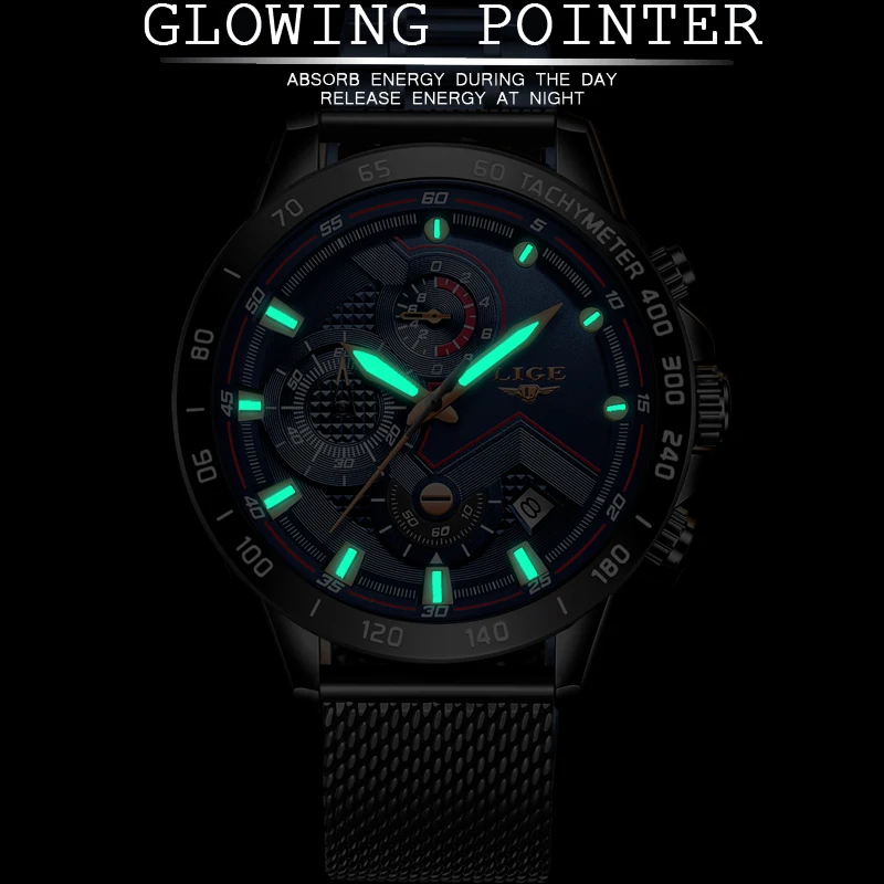 Cena LIGE 2019 nowych moda męskie zegarki Top luksusowa marka mężczyźni zegarki sportowe męska zegar kwarcowy mężczyzna pełna stal wojskowy zegarek na rękę