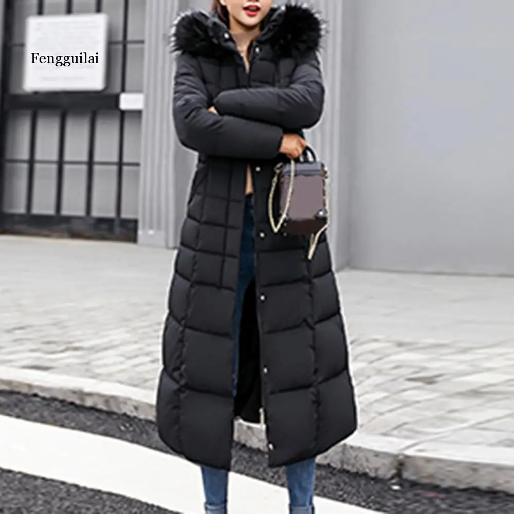 Стиль Трендовое пальто женская зимняя куртка хлопковое Стеганое теплое пальто женские длинные пальто парка Женская куртка