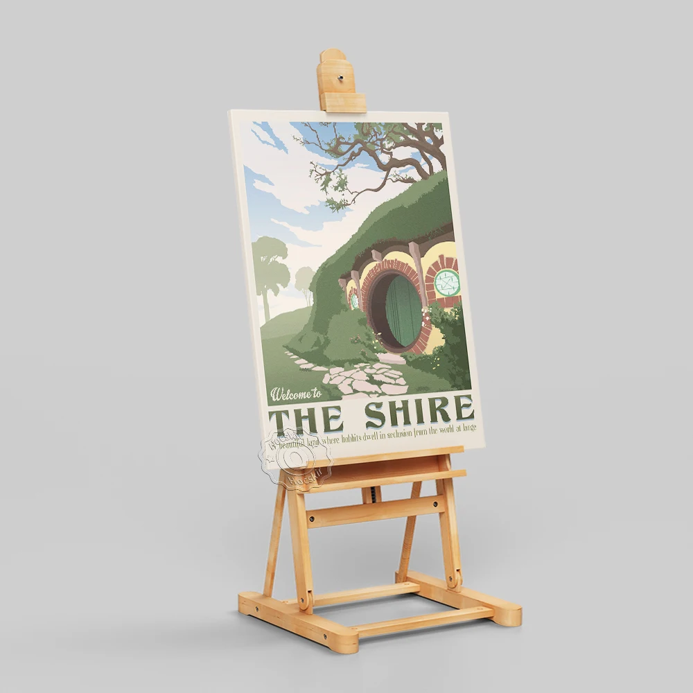 Shire Poster, Home Living Prints, Stickers, Movie Fantasy Wall Elves Room Hobbiton Travel Classic Film Decor Retro Art Landscape