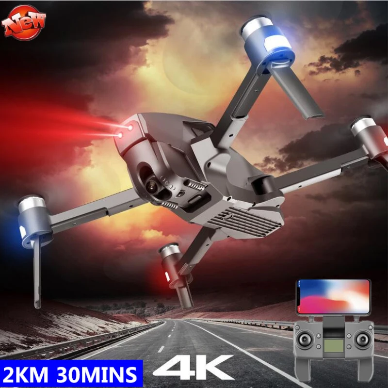 Gps 5G профессиональная антенна WiFi FPV RC Дрон 5G 30 минут 2 км 4 к камера оптический поток дистанционный бесщеточный складной Радиоуправляемый квадрокоптер RTF
