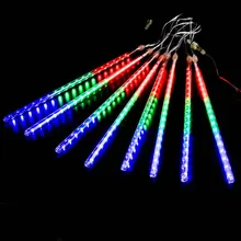 Светодиодный светильник с метеоритным дождем, Рождественский светильник s, уличный водонепроницаемый струнный светильник s, гирлянда, новогодний Navidad декор, 30 см, 50 см, 8 трубок