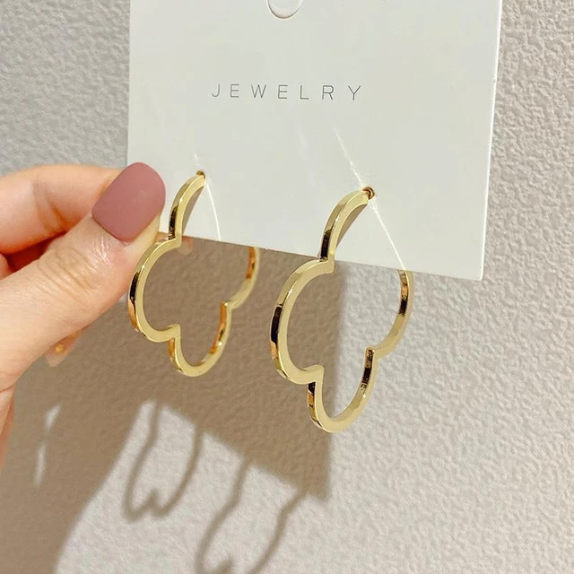 2020 New Brand Style Stainless Steel Letter Big V Earrings For Women Simple  Punk Fashion Gold Silver Gift Party Jewelry - Hoop Earrings - AliExpress