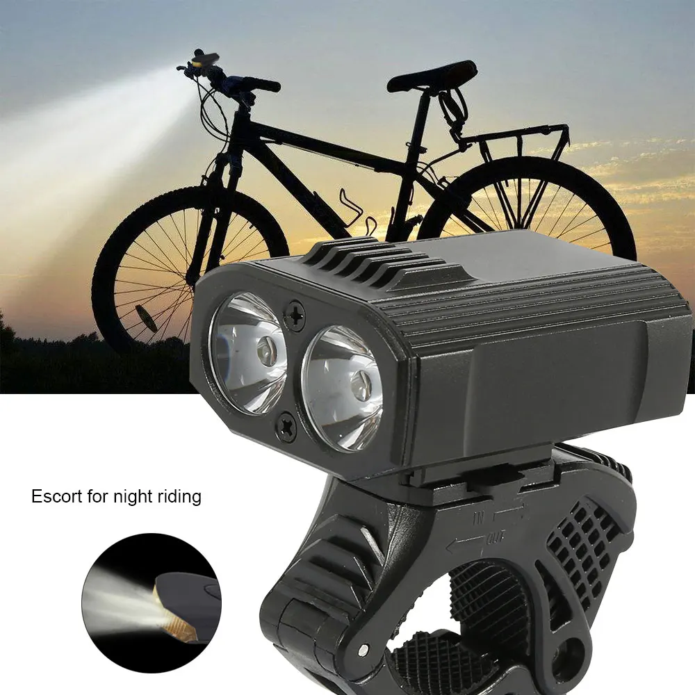 

Bicycle Light 2 Led 5 Mode Waterproof USB Rechargeable Bike Light MTB Cycling Light Built-In Battery Bicycle Lamp Camping Light