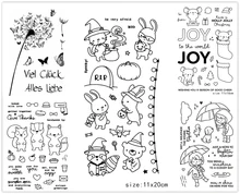 ZhuoAng Animais Encantadores/Dia Das Bruxas/Natal Selos Claras Para DIY Fazer Scrapbooking/Cartão/Album Decorativa Selo Silicone artesanato(China)