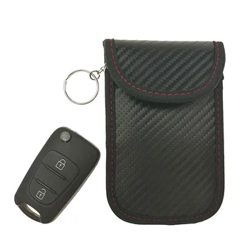 

Carbon Fiber Rfid Electromagnetic Shielding Key Case Car Key Signal Shielding Bag Anti-Theft Bag