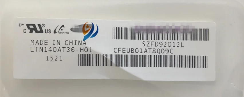 14 ''сенсорный ScreenLTN140AT36-H01 подходит N140BGN-E32 B140XTK01.1 B140XTK01.0 для hp 1366X768 40PIN