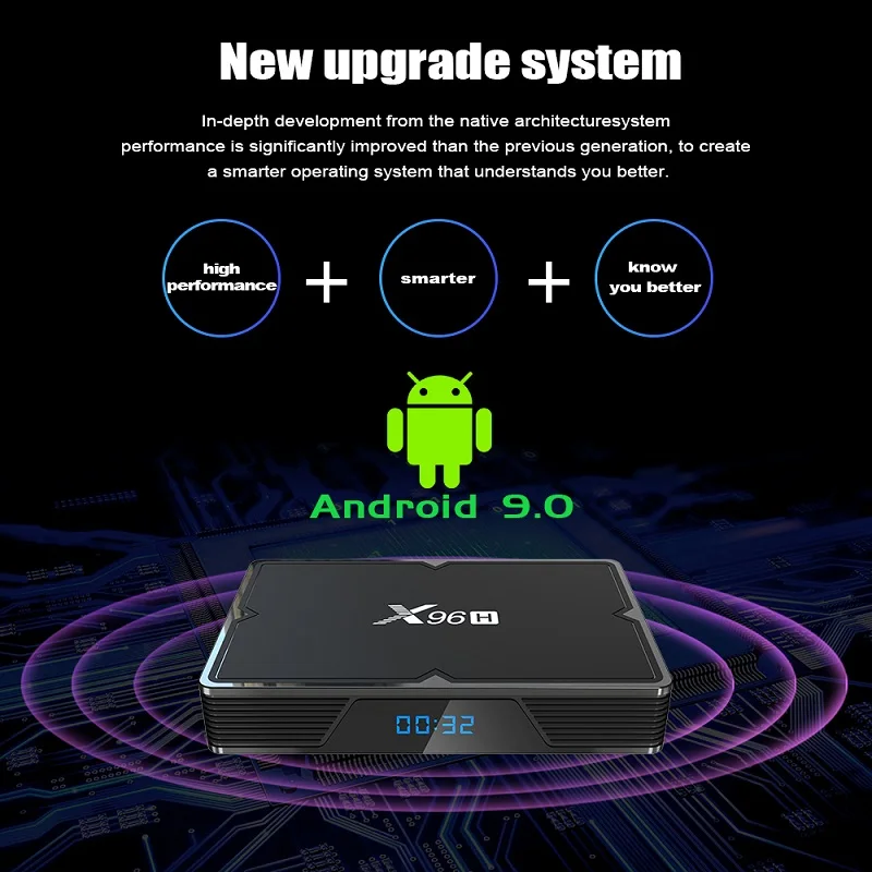 10 шт. X 96 H Android 9,0 ТВ приставка 4 Гб 64 Гб H603 четырехъядерный 6K 2,4G 5G двойной Wifi BT4.1 Google плеер Youtube телеприставка X96 H 4 Гб 32
