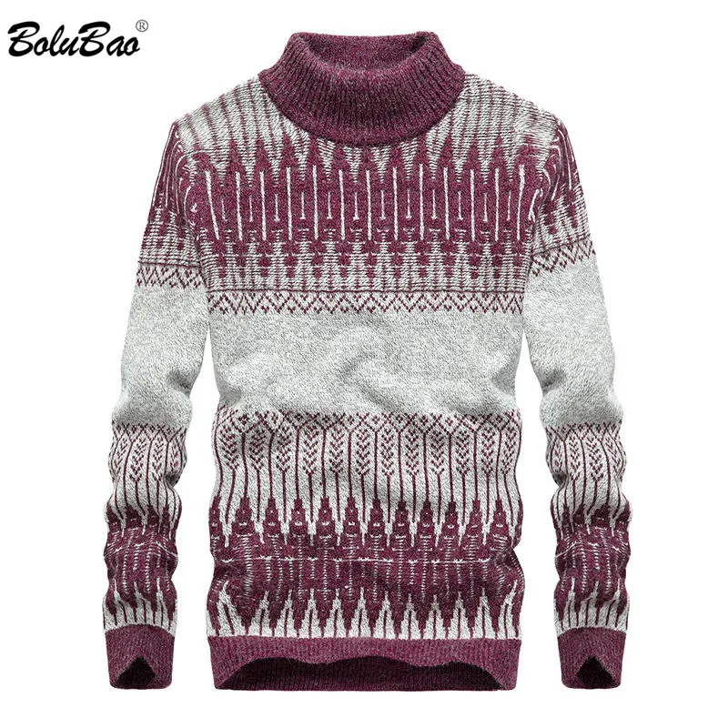 

BOLUBAO Quality Brand Men Sweaters Male Fashion Casual Sweater Men's Comfortable Turtleneck Warm Sweater Tops