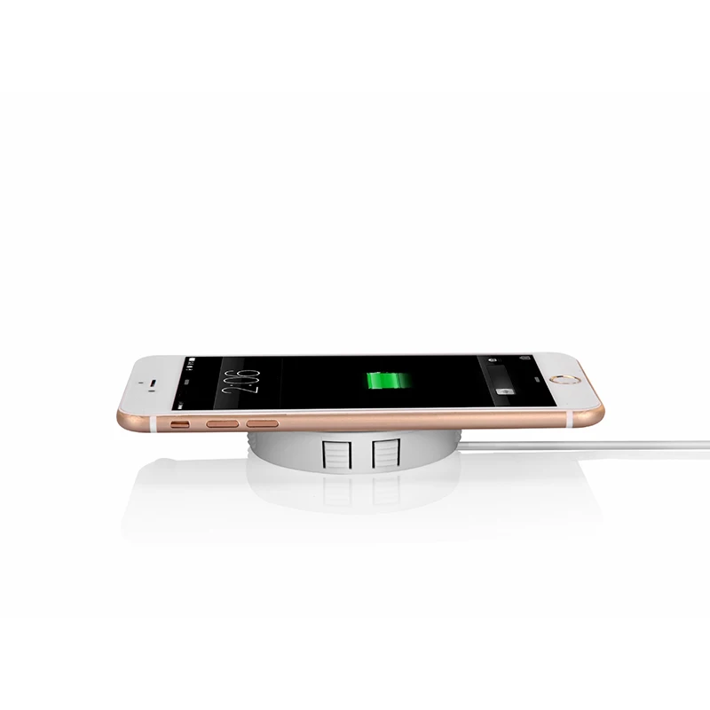

QI Fast QI Wireless Charger For IPhone Samsung Invisible Desktop Furniture Table Embedded Adsorption Suspension Anti-Slipping