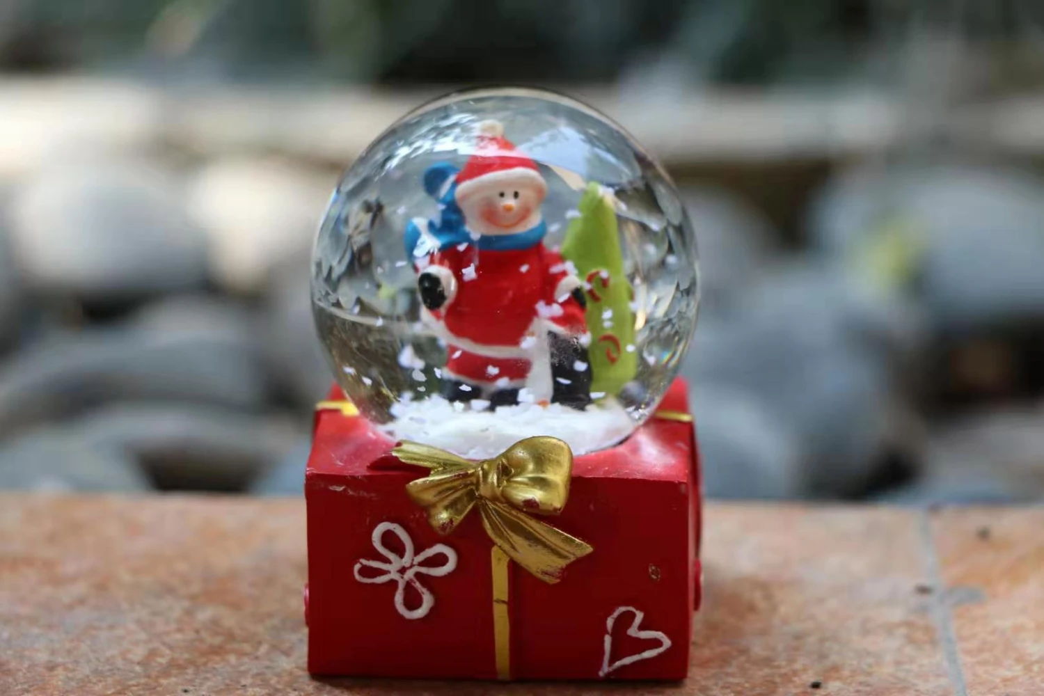 snowman 4 Шар со снегом Рождественский Снежный шар с Санта Клаусом Лось хрустальный шар снежные подарки на год Прямая поставка - Цвет: snowman 4
