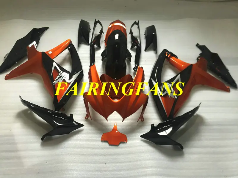 Литья под давлением обтекатель комплект для GSXR600 750 K8 08 09 GSXR 600 GSXR750 2008 2009 ABS Красный Черный Обтекатели кузова+ подарки SA56
