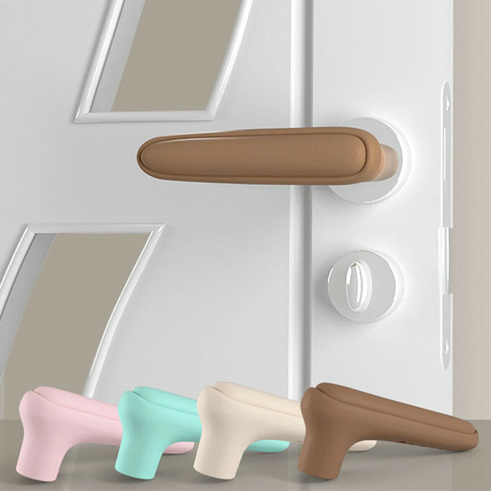 2PCS Silicone Knob Accessories Door Handle Cover Baby Safety Easy Install Anti Collision Non Slip Decorative Soft Protective