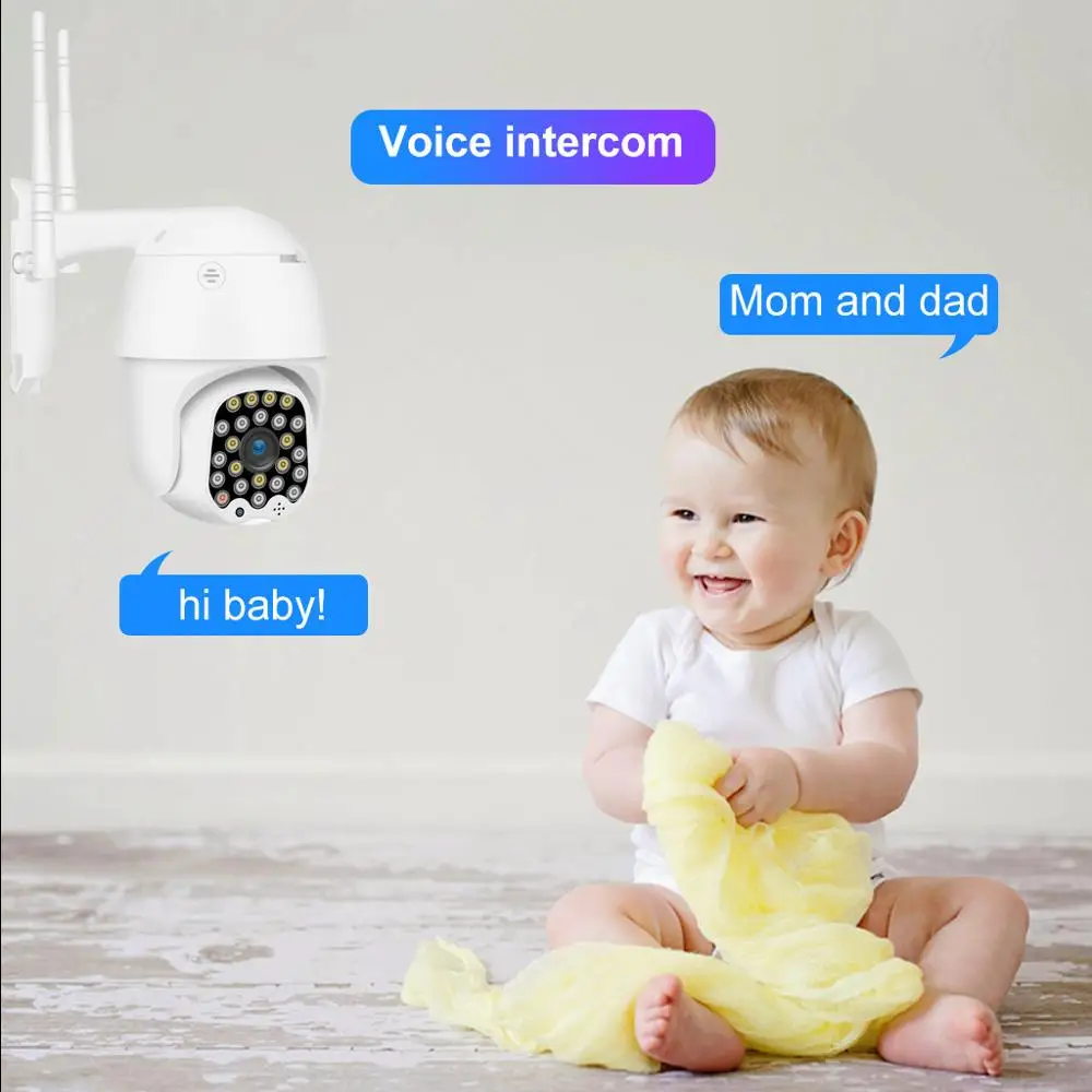 Наружная беспроводная 2 сторонняя камера видеонаблюдения 1080P Wi Fi IP купольная
