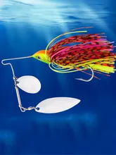 Leurre Spinnerbait rigide en métal avec paillettes, appât artificiel idéal pour la pêche au bar, au brochet, à la truite ou au Chatterbait 