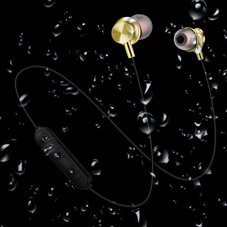 Sports magnet Stereo Bluetooth Earphone With HD Mic Wireless Sport Headset Earbuds For Android IOS