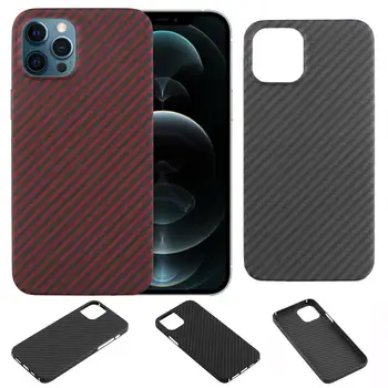

Kevlar Real Pure Carbon Fiber Phone Case For iPhone 12 mini 12 Pro Max Anti-fall Hard Business Cover Case For 12 pro max shell