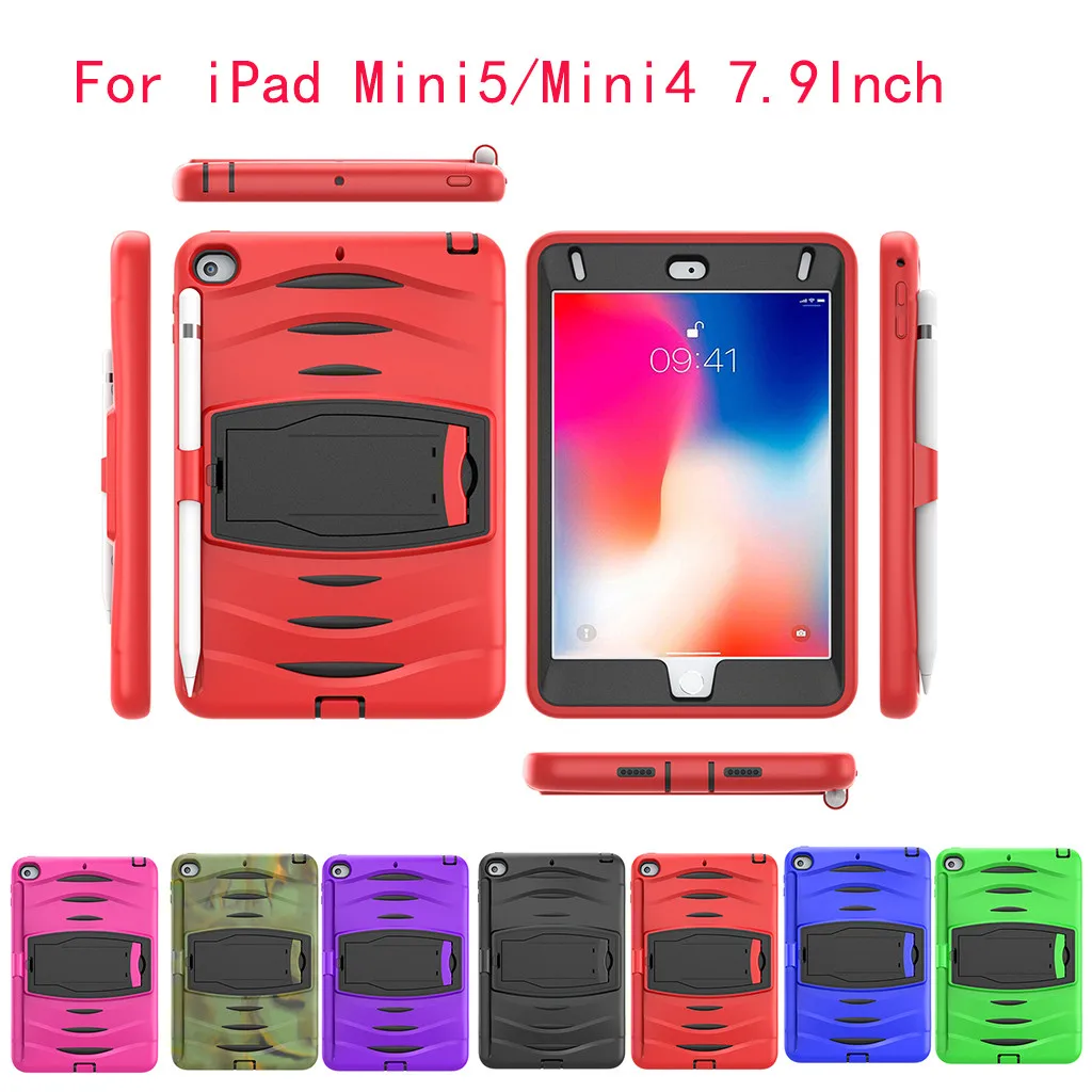 Чехол для планшета iPad Mini 5 2019 4 7 9 дюйма Универсальный однотонный противоударный