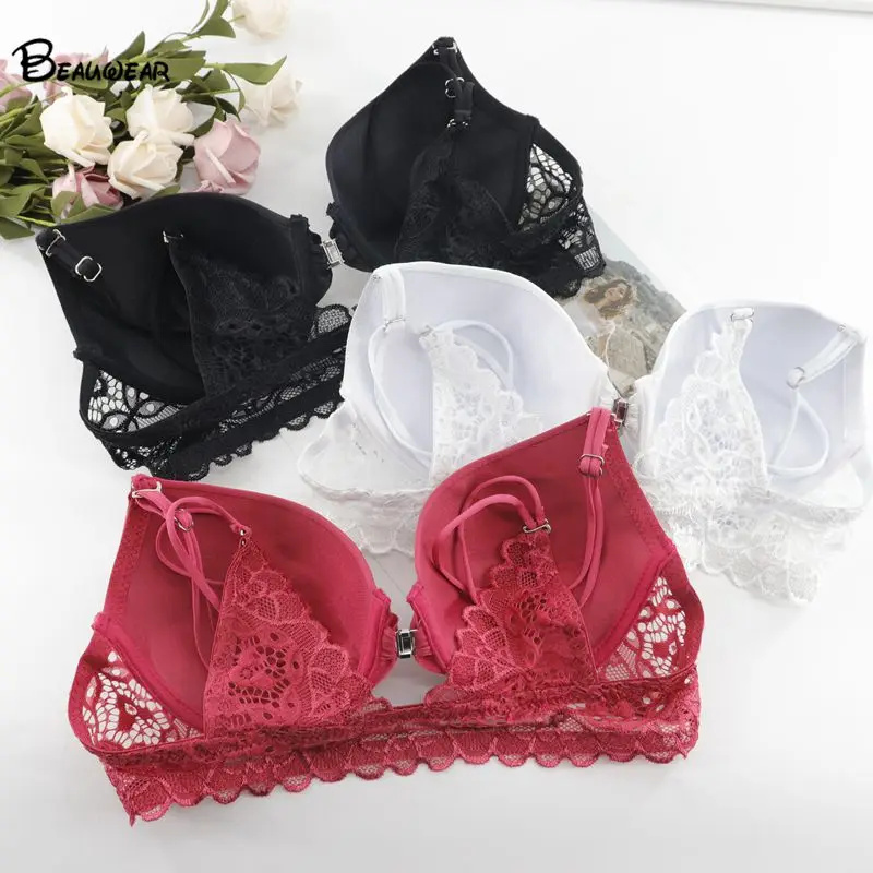 Привлекательный бюстгальтер Beauwear с застежкой спереди кружевная футболка на