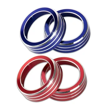 

2pcs Car AC Climate Control Ring Knob Trim Push Auto Cover For Honda Civic 2016 2018 Interior Mouldings Accessories
