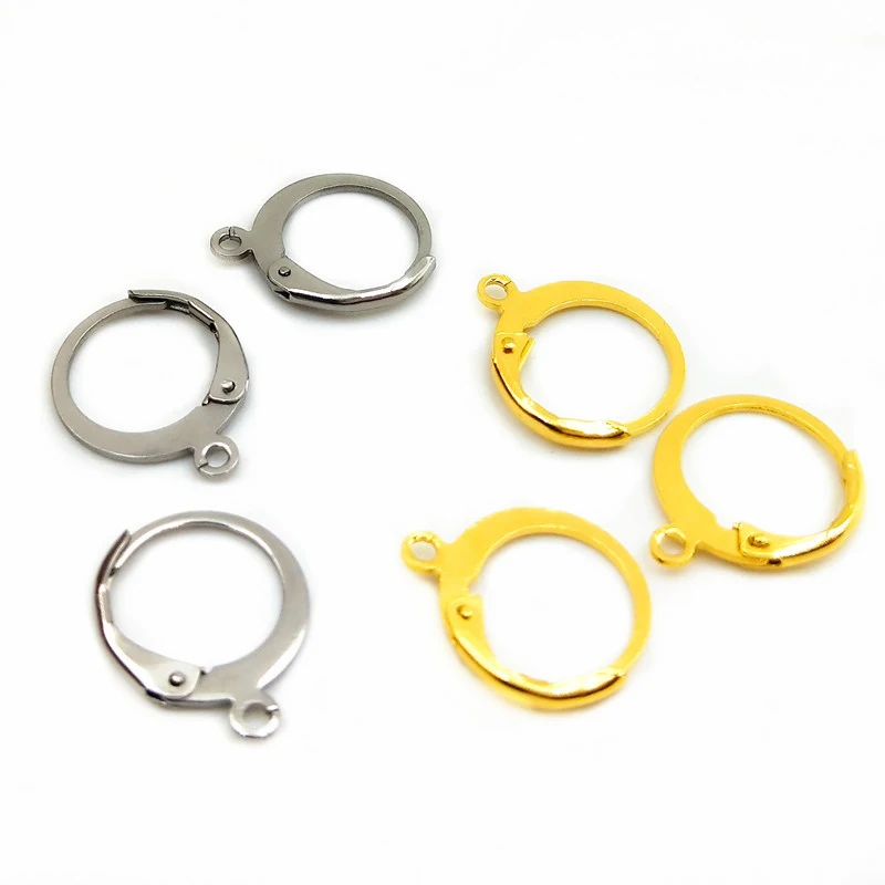 

30Pcs Stainless Steel French Earring Hooks Clasps Earwire Earrings Findings Fitting Ear Setting Base For DIY Jewelry Making