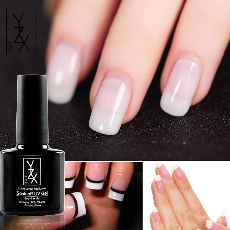 YZX 40 мл гель uv Vernis лак для ногтей набор красный черный серебряный молочный белый блестящий цвет шампанского Золото Блестки лак для ногтей маникюр