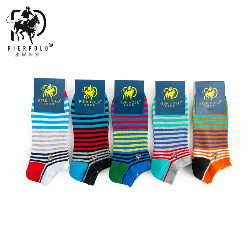Горячая распродажа мужские носки Calcetines Hombre Новые весенние и летние мужские носки Pier Polo полосатые хлопковые мужские носки оптом
