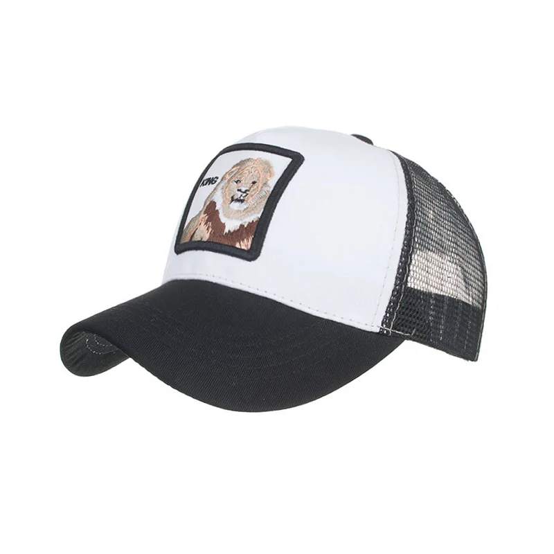 Розовый Newly Baseball Cap Hat Breathable Mesh Animal Embroidery Fashion for Summer Women Men S66 - Цвет: Розовый