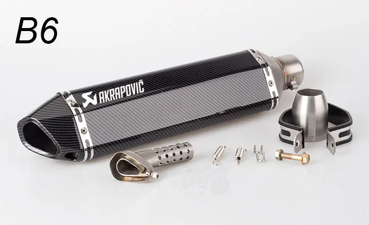 51 мм на входе Универсальный мото цикл Akrapovic глушитель модифицированный escape moto для Honda Kawasaki Yamaha KTM DUCATI ATV R1 R3 R6 - Цвет: Светло-синий