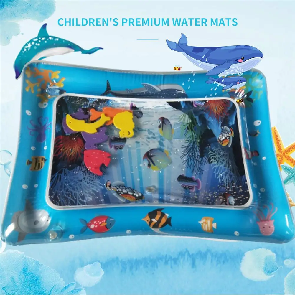 Горячая продажа Детская охлаждающая подушка большая надувная Премиум ПВХ пластиковая водяная подушка морской жизни коврик стимуляция