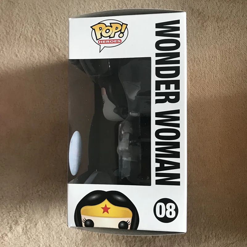 Эксклюзивная официальная Funko pop DC Heroes: Wonder Woman(черный и белый) Виниловая фигурка Коллекционная модель игрушки в коробке