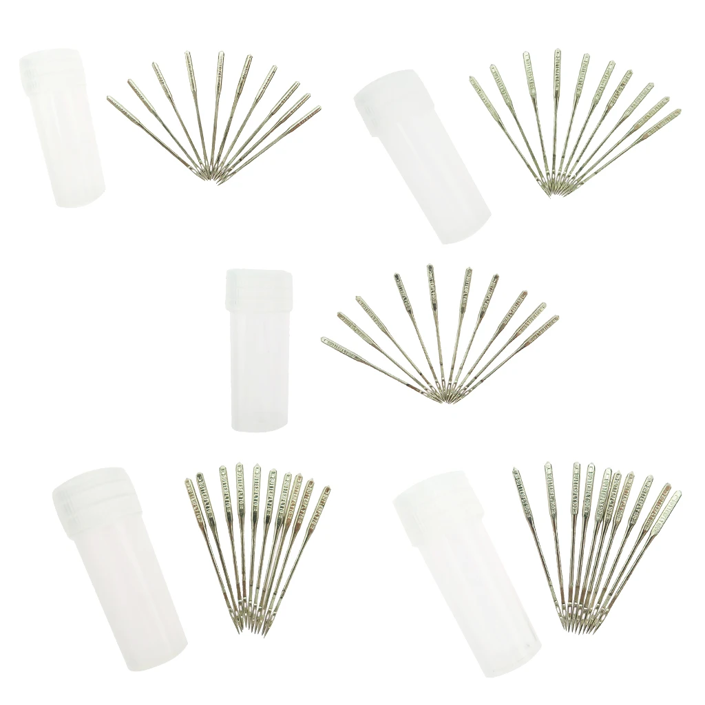 50 Pieces Domestic Household Sewing Machine Needles Pins Size 9 11 14 16 18