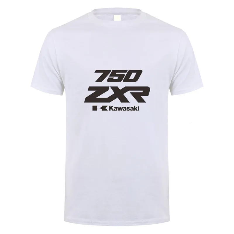 White Midnite Star Kawasaki zxr 750 футболка мужские топы Летняя футболка с коротким рукавом хлопковые мужские футболки - Цвет: White