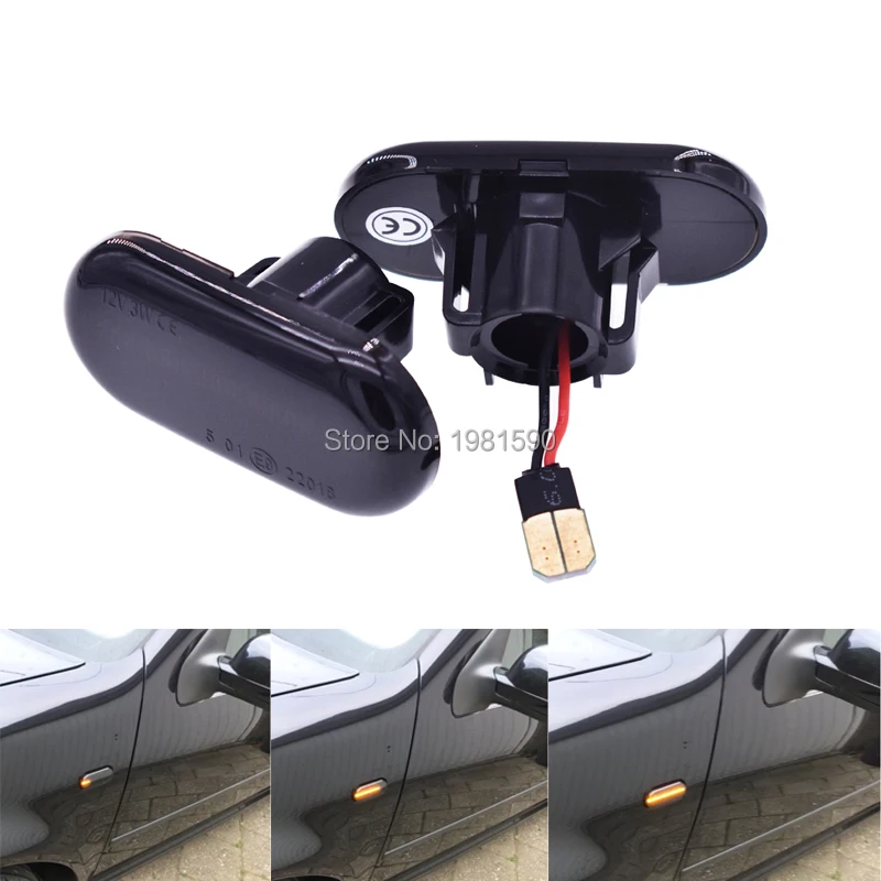 

2 pieces Led Dynamic Side Marker Turn Signal Light Sequential Blinker Light For Renaul Megane Clio TWINGO Opel
