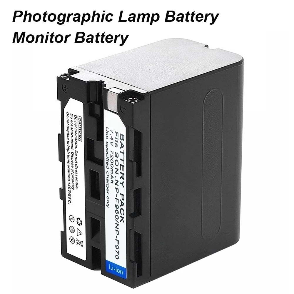 7200mAh NP-F970 NPF-960 Photographic Lamp Battery For LED Video Monitor Yongnuo Photography light | Электроника