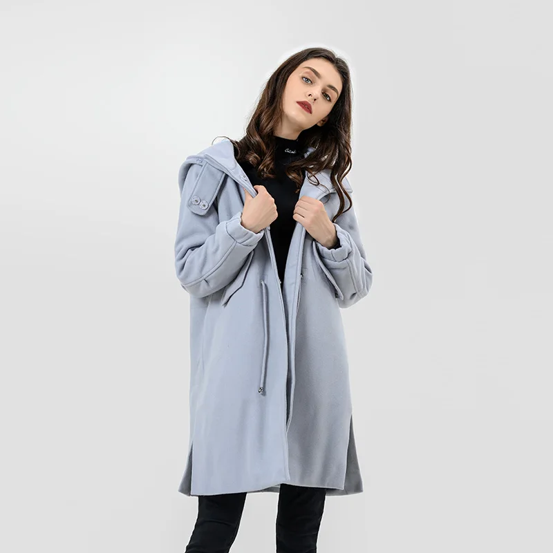 Mishow Пальто с капюшоном из шерсти женские пальто MX16D9615
