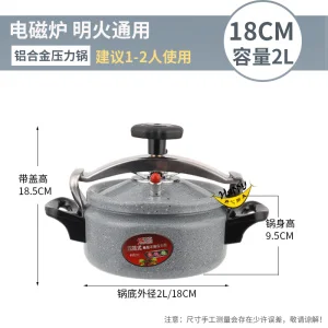 ZBINGAFF 2-3LPressure cooker Color : Green, Size : 2L etc. can be used in family hotel restaurants explosion-proof pressure cooker small pressure cooker induction cooker gas universal
