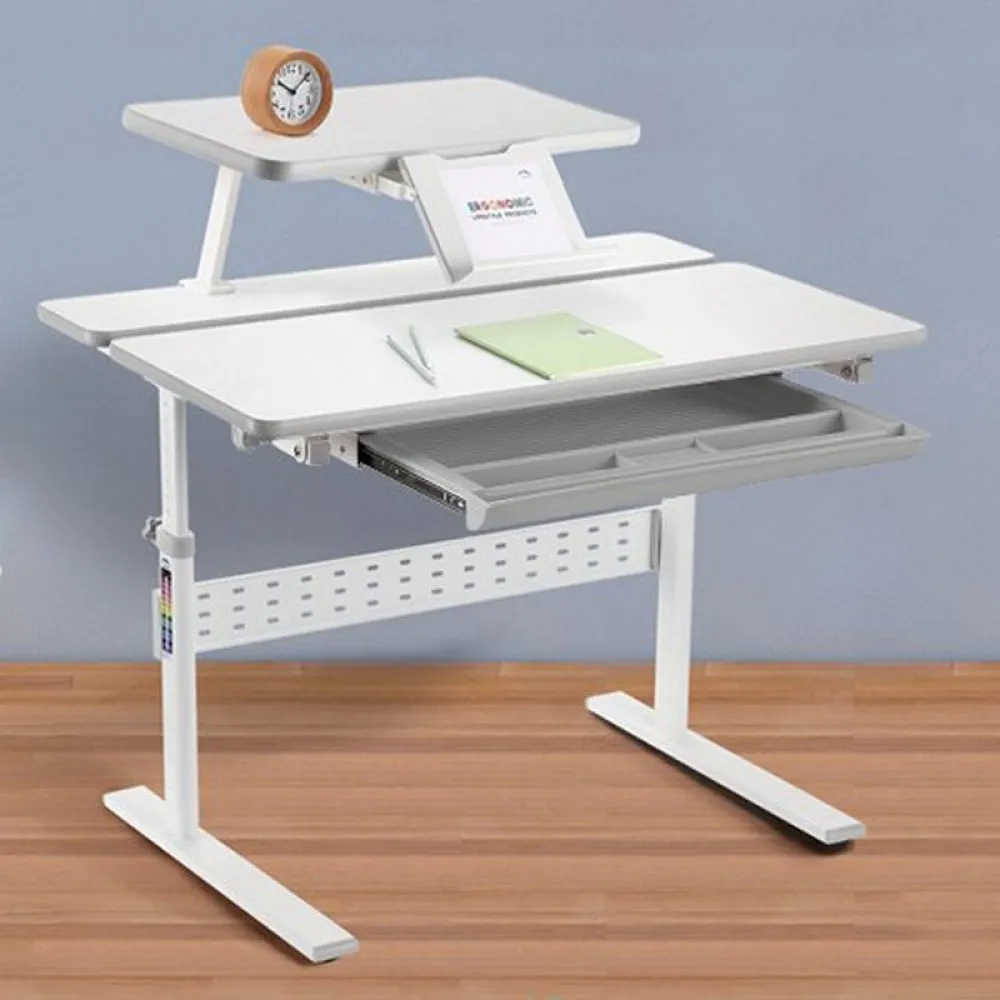 Children's desk study e202s with book shelf and stand kids table chair for students children computer folding ergonomic furniture | Мебель