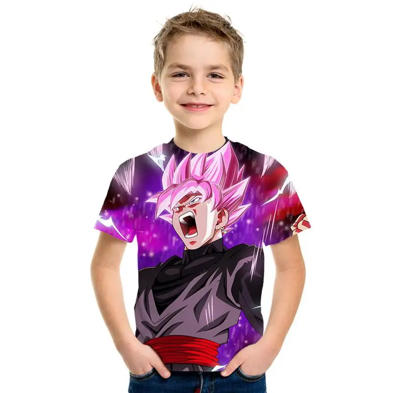 Детская футболка с изображением дракона и шарика Z goku Saiyan, Детская футболка с 3D-принтом, Детская футболка, модная футболка для мужчин и девочек