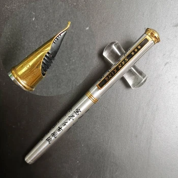 

Old Stock SX Fountain Pen Metal Ink Pen Fude Nib Aerometric Filler Golden clip Stationery Office school supplies Writing Gift