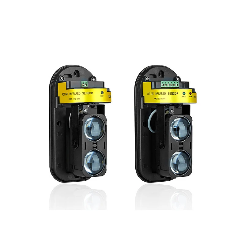 Feixe Infravermelho Detector Barreira Invisível Vigilância 100m Transmissor Receptor Alarme 12-24v Led Multinível Rfi Emi Início Jardim ir 6 Kits de sistema de alarme