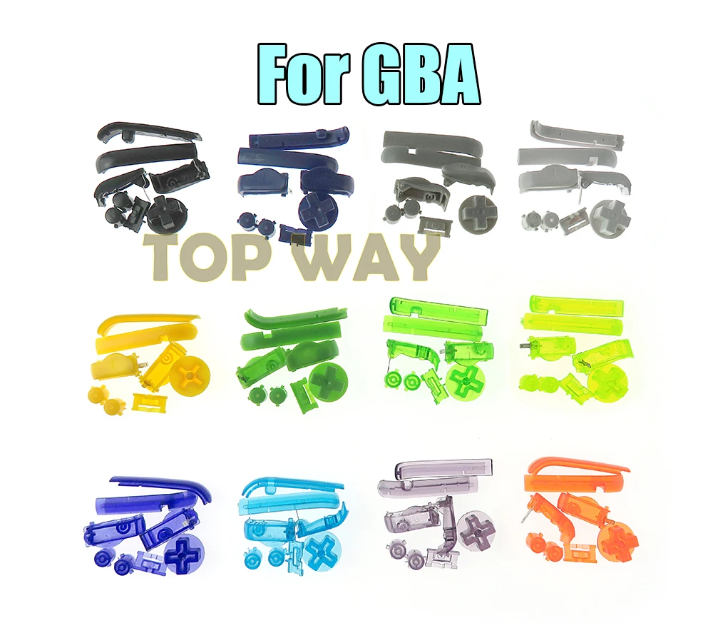 50 комплектов OEM D-Pads кнопки включения питания для Gameboy Advance A B L R кнопки рамка для GBA кнопки