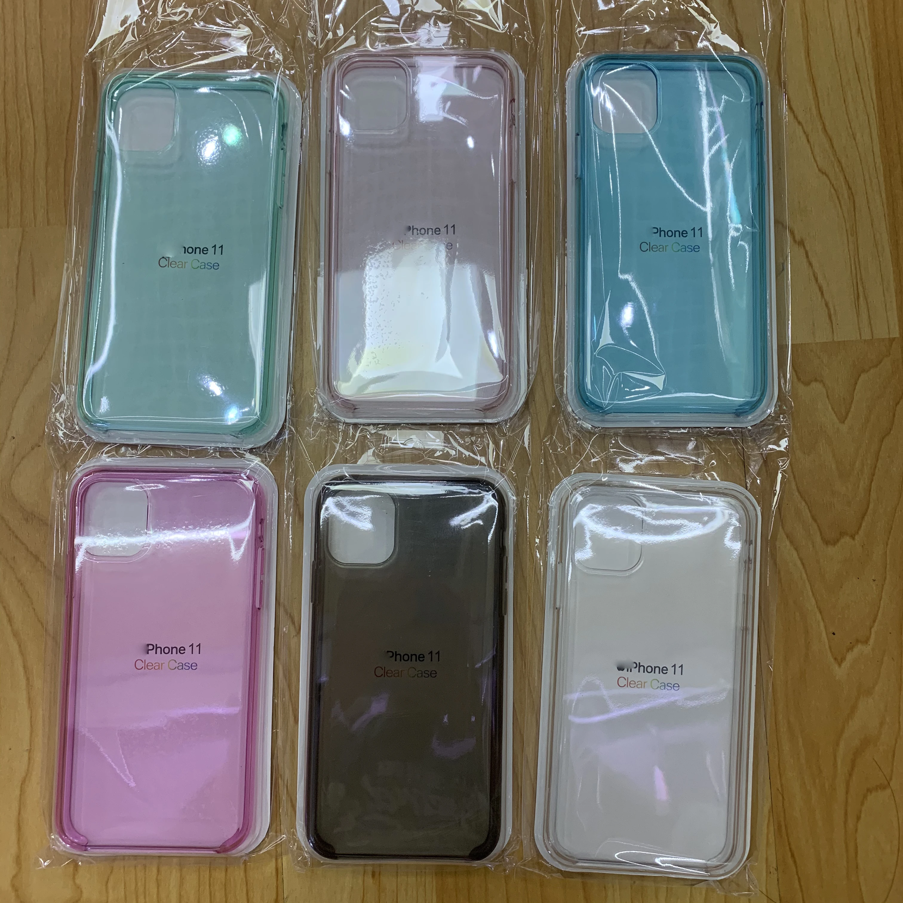 100 шт. оригинальный жесткий прозрачный чехол для iPhone 11 pro max Защитная крышка с